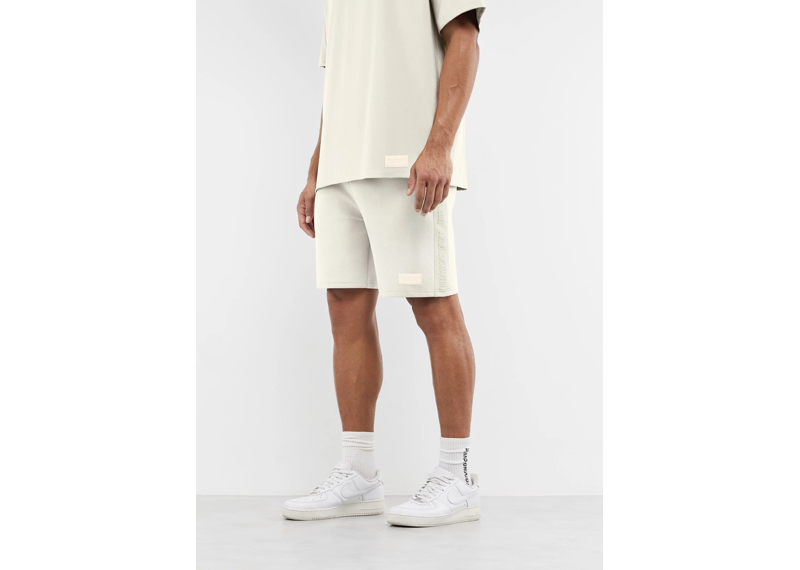 The Giving Movement 7 inch Regular Fit Striped Track Shorts - Ivory