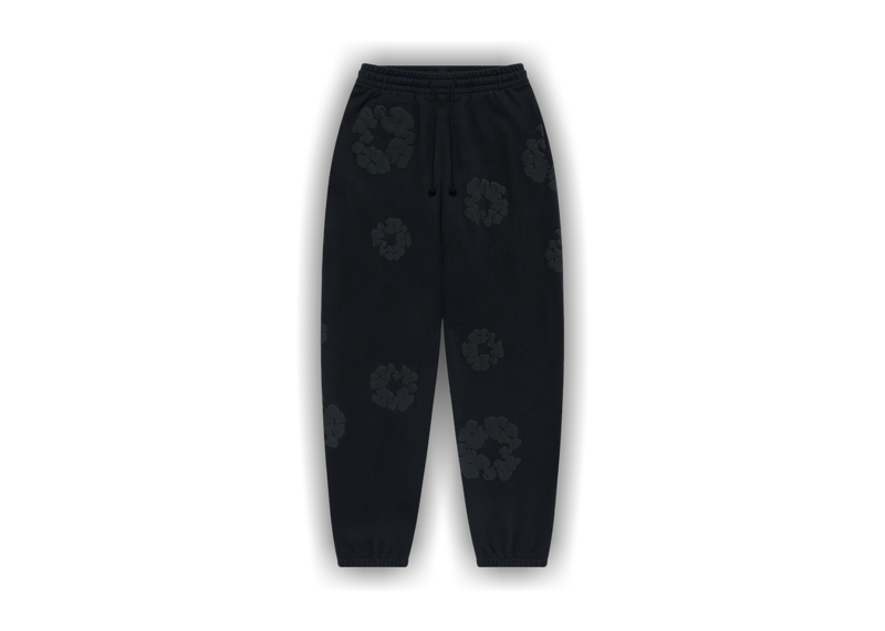 Denim Tears Cotton Wreath Monogram Sweatpants Tonal Black