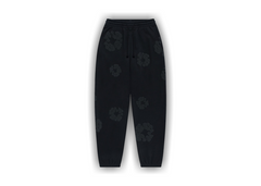 Denim Tears Cotton Wreath Monogram Sweatpants Tonal Black