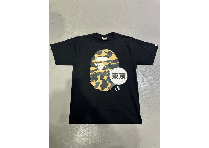 BAPE Camouflage Tokyo Ape Head T-Shirt - Black