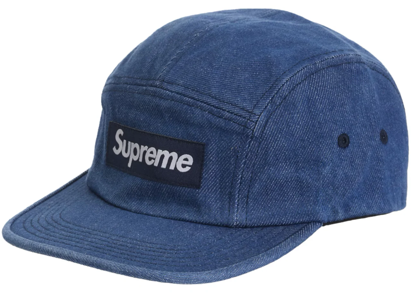 Supreme Washed Chino Twill Camp Cap Denim Blue