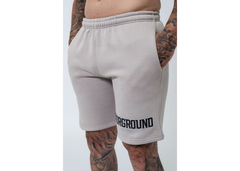 Undrground Taupe Double Print Cotton Shorts