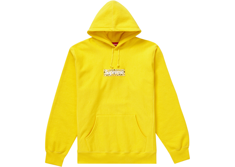 Supreme Bandana Box Logo Sweatshirt Yellow