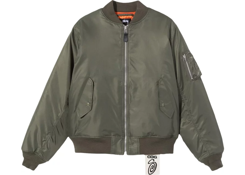 Stussy X Comme Des Garcons MA-1 Bomber - Olive