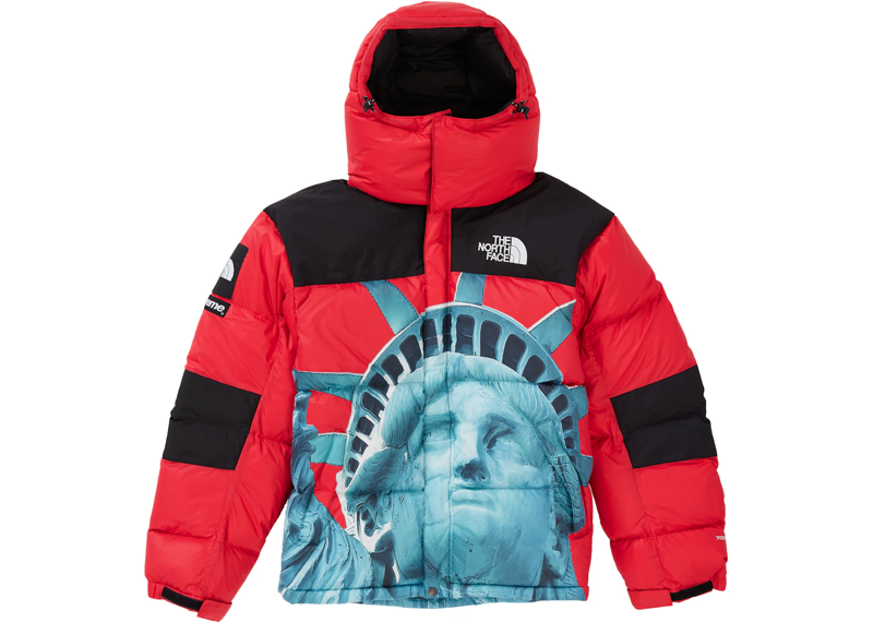 Supreme x The North Face Statue of Liberty Baltoro Jacket Red