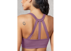 The Giving Movement Cut Out Zip Bra - Mauve