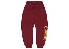 Corteiz Satin Applique Allstarz Sweatpants - Maroon
