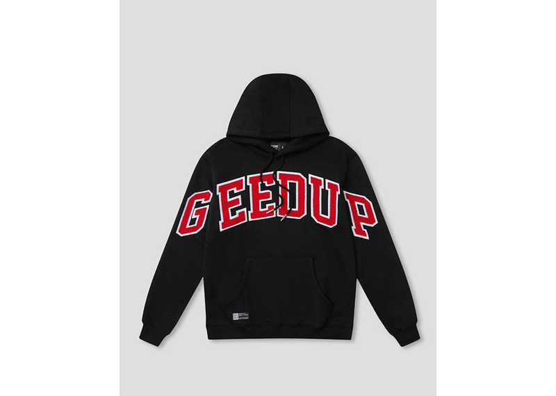 Geedup Co Team Logo Hoodie - Black/White/Red