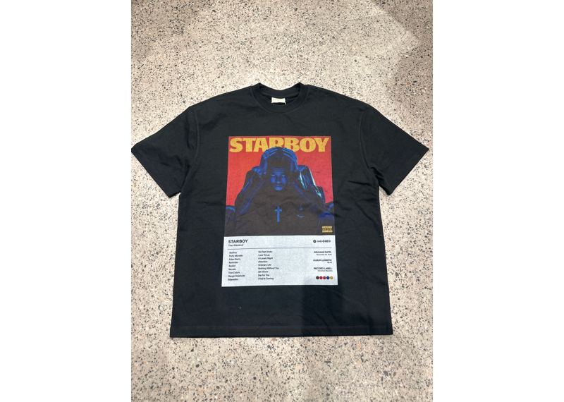 Legget The Weeknd Starboy Album T-Shirt - Black
