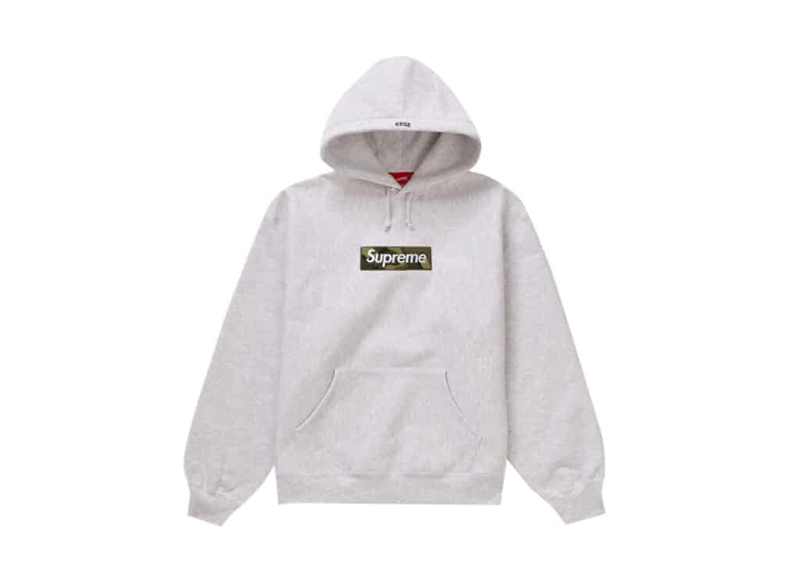 Supreme Box Logo Hooded Sweatshirt (FW23) Grey