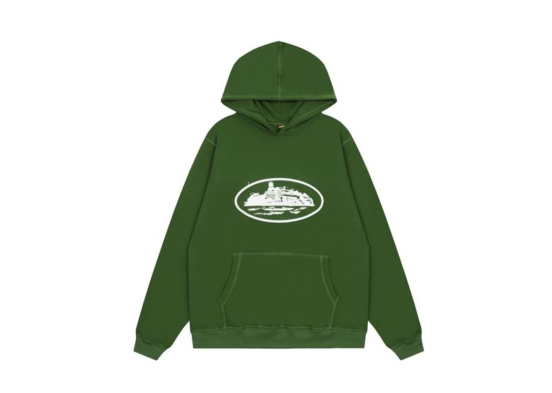 Corteiz Alcatraz Hoodie - Green/White