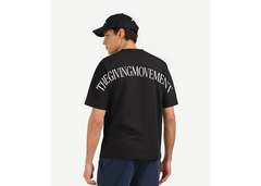 THE GIVING MOVEMENT OVERSIZED CONTRAST BACK PRINT T-SHIRT - PITCH BLACK