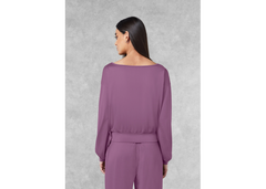 The Giving Movement Oversized Boat Neck Top - Mauve