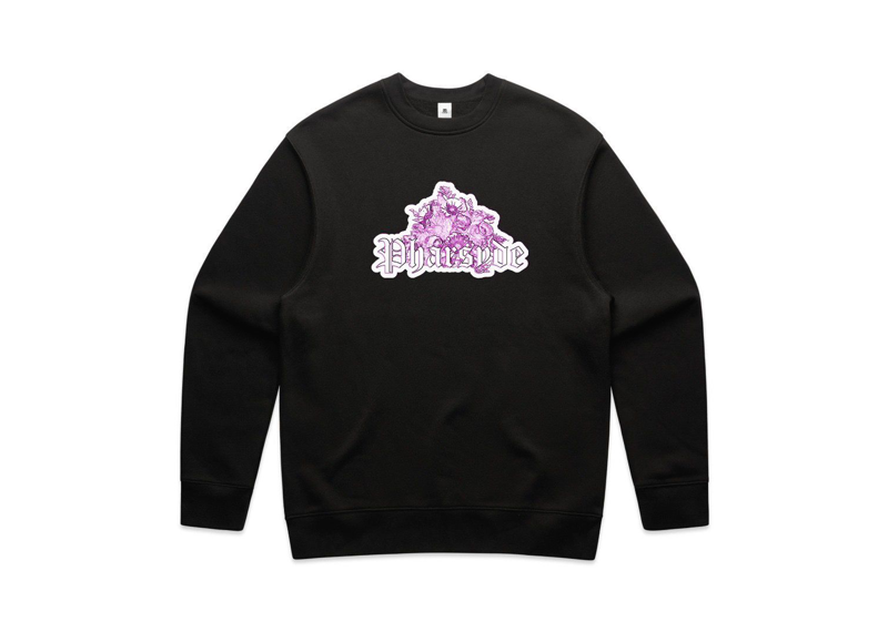 Pharsyde Flower Crewneck - Black/Pink