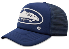 Corteiz Alcatraz Premium Puff Print Trucker Hat - Navy