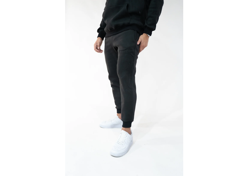 Undrground Moving In Silence Collection Trackpants - Black/Black