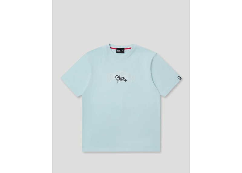 Geedup Co Core Handstyle T-Shirt - Cool Blue/Black