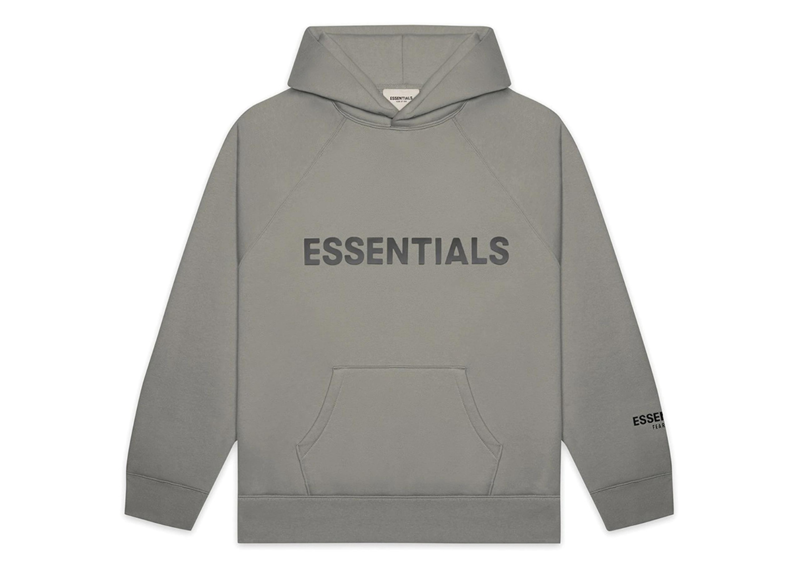 Fear Of God Essentials Applique Logo Hoodie - Cement (FW20)