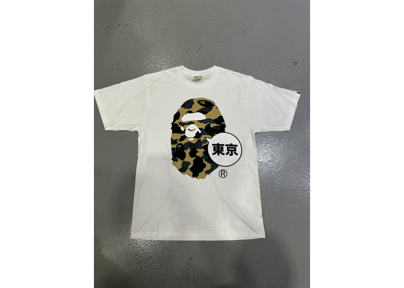 BAPE Camouflage Tokyo Ape Head T-Shirt - White