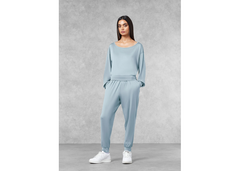 The Giving Movement Oversized Boat Neck Top - Powder Blue