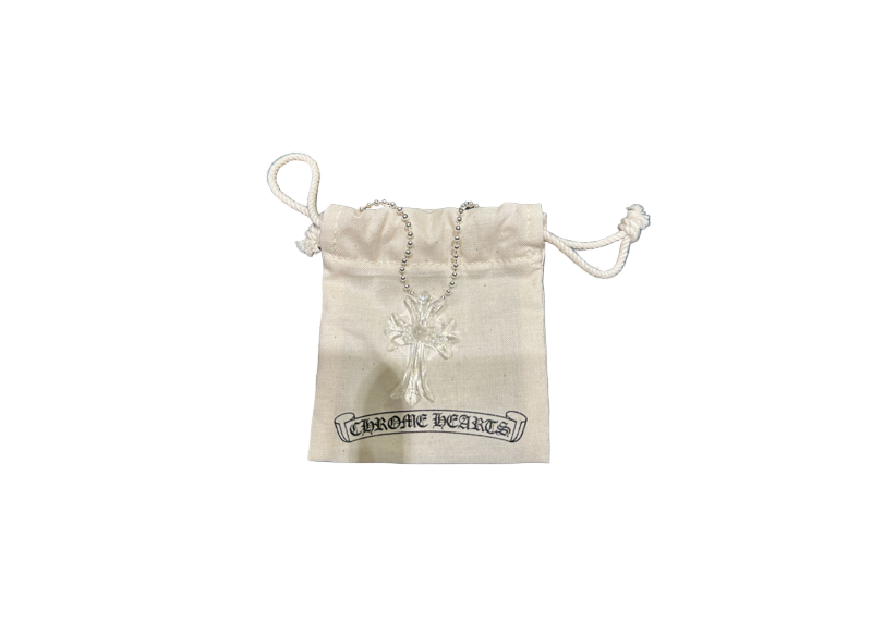 Chrome Hearts Silicone Rubber Cross Necklace - Clear