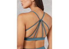 The Giving Movement Strappy Sports Bra - Elemental Blue