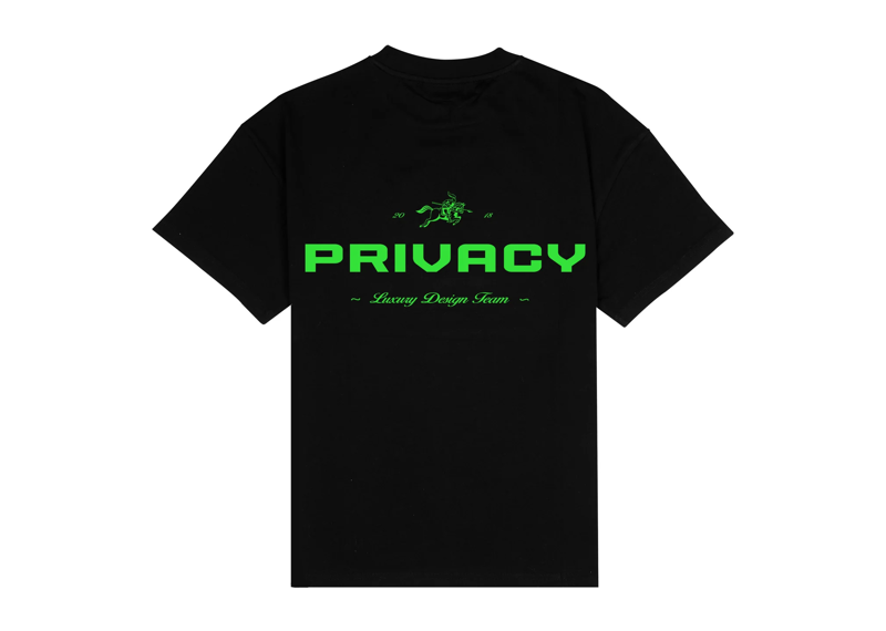 Privacy Luxury Design T-Shirt - Black/Green