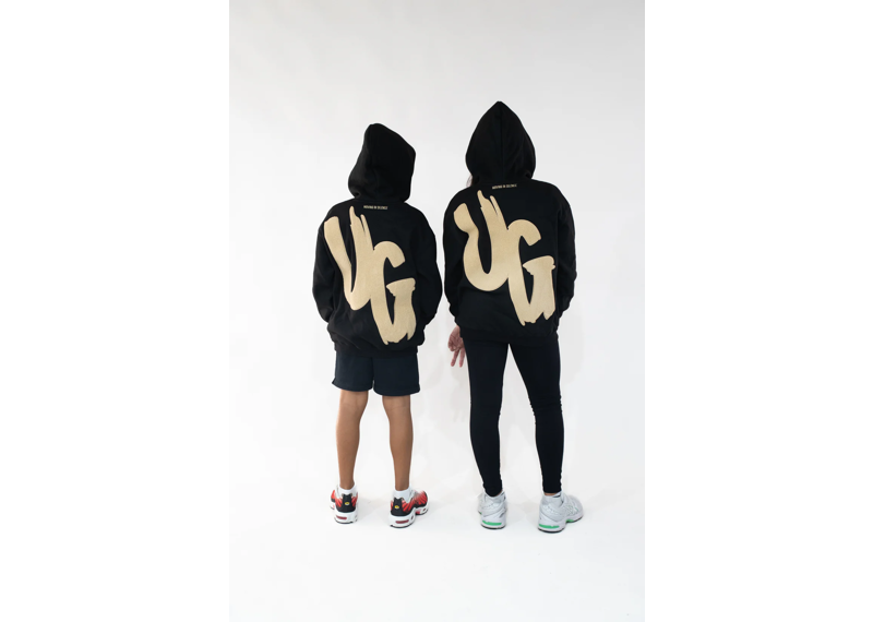 Undrground Moving In Silence Collection Kids Hoodie - Black/Tan