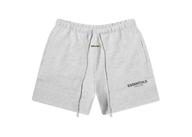 Fear of God Essentials Sweatshort - Light Heather Grey/Black (FW19)