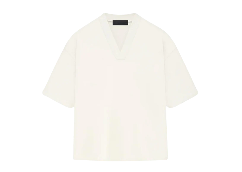 Fear of God Essentials V-Neck T-Shirt - Cloud Dancer (FW23)