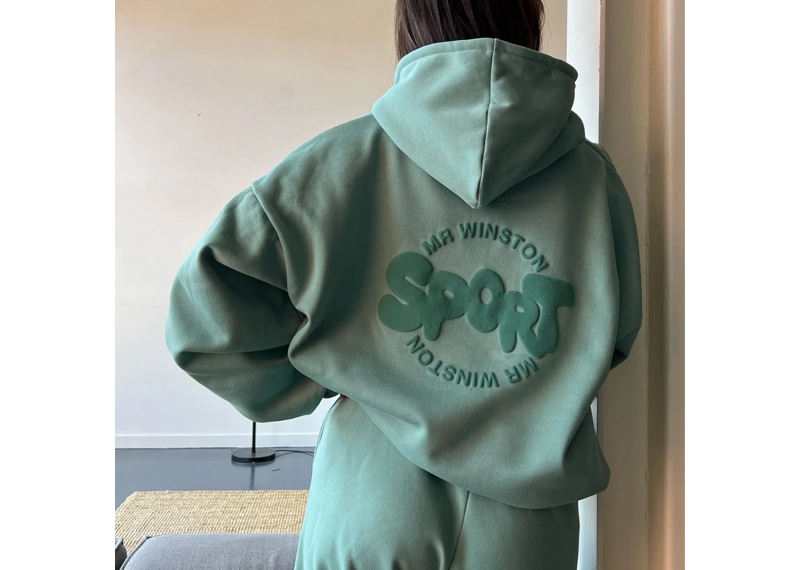 Mr Winston Hoodie - Deep Sage Puff