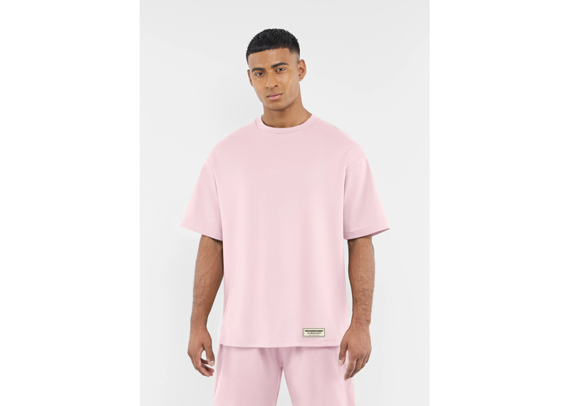 The Giving Movement Oversized Contrast Back Print T-Shirt - Marshmallow Pink