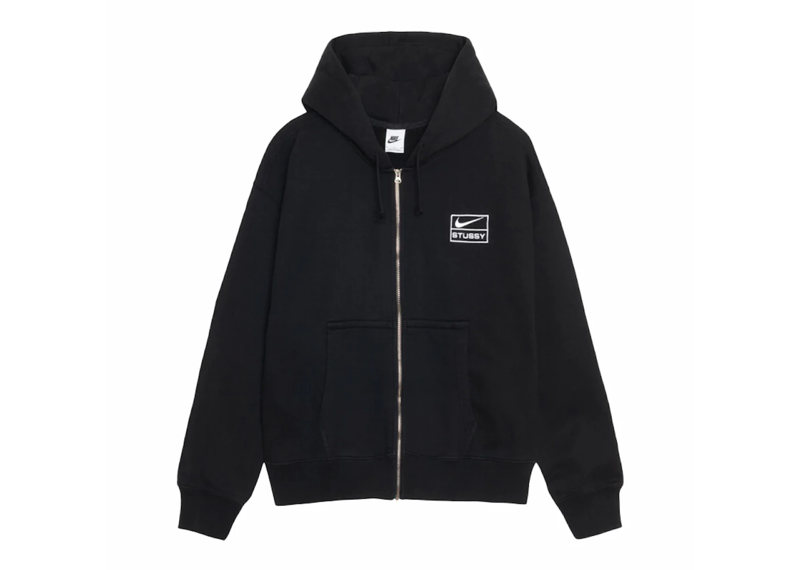 Nike x Stussy Stone Washed Fleece Zip Hoodie - Black (FW23)