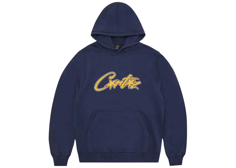 Corteiz Satin Applique Allstarz Hoodie - Navy