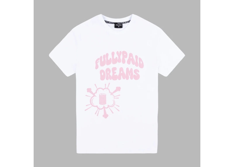 FullyPaid Clothing Dreams Oversized T-Shirt - White/Pink