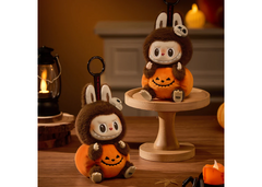 Pop Mart The Monsters LABUBU Happy Halloween Party Series - Sitting Pumpkin Vinyl Plush Pendant