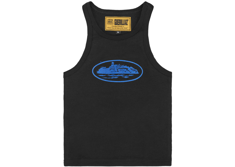 Corteiz Womens Alcatraz Tank Top - Black/Blue (SS24)