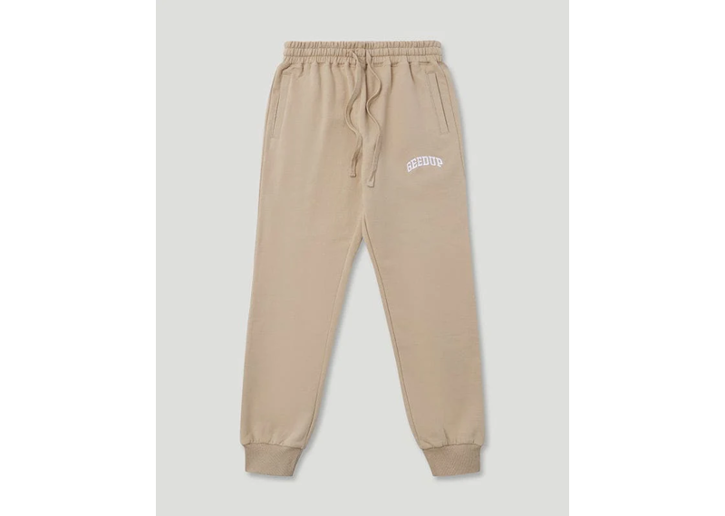 Geedup Co Micro Team Logo Womens Trackpant - Tan