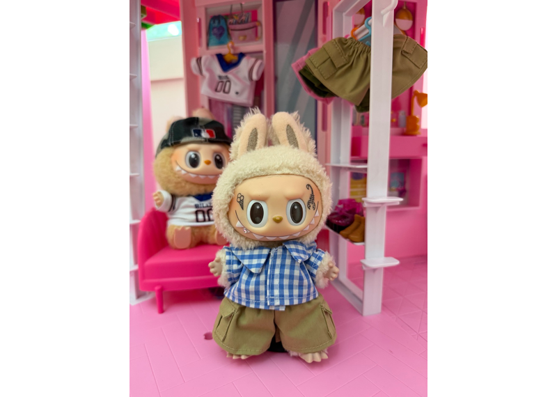 Labubu Outfit Flannel and Cargos