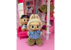 Labubu Outfit Flannel and Cargos