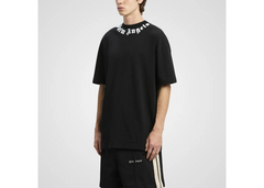 Palm Angels Neck Logo T-Shirt - Black
