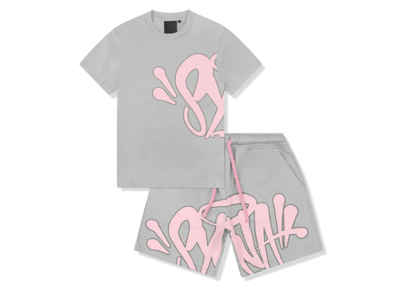 Syna World Short Set - Grey/Pink