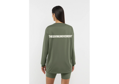 The Giving Movement Oversized Long Sleeve T-Shirt - Clay