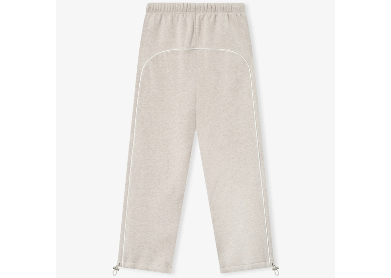 Fear of God Essentials Relaxed Fleece Sweatpants - Heather Stone/Cloud White (SS25)