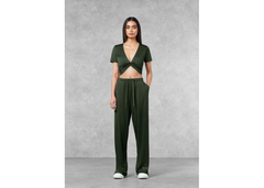 The Giving Movement Fitted Twist Top - Khaki