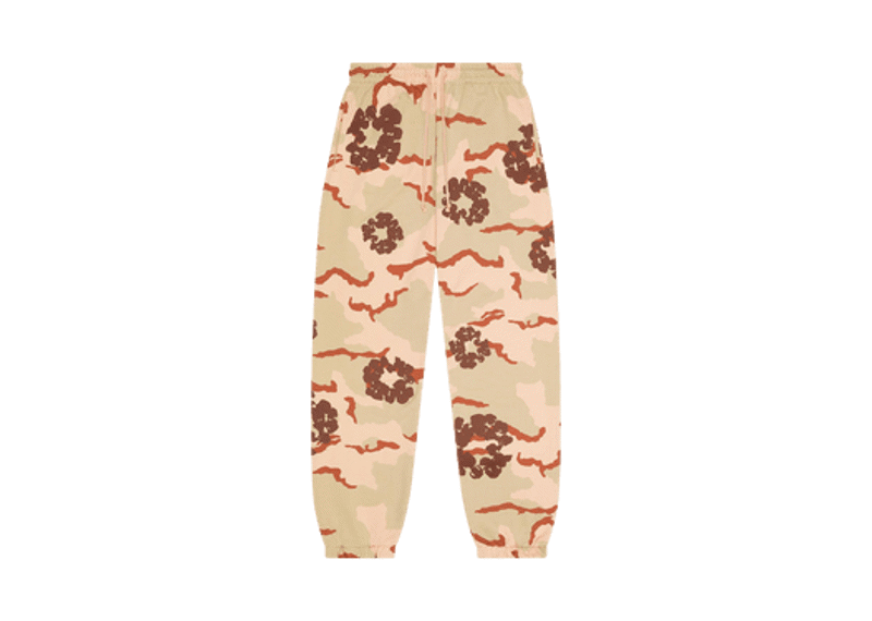 Denim Tears Cotton Wreath Sweatpants - Tan Camo
