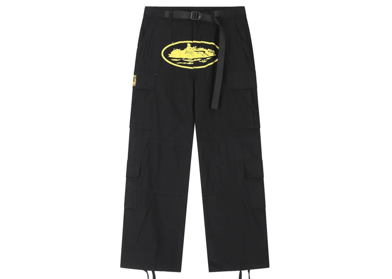 Corteiz Yella Guerillaz Cargos - Black/Yellow (SS22)