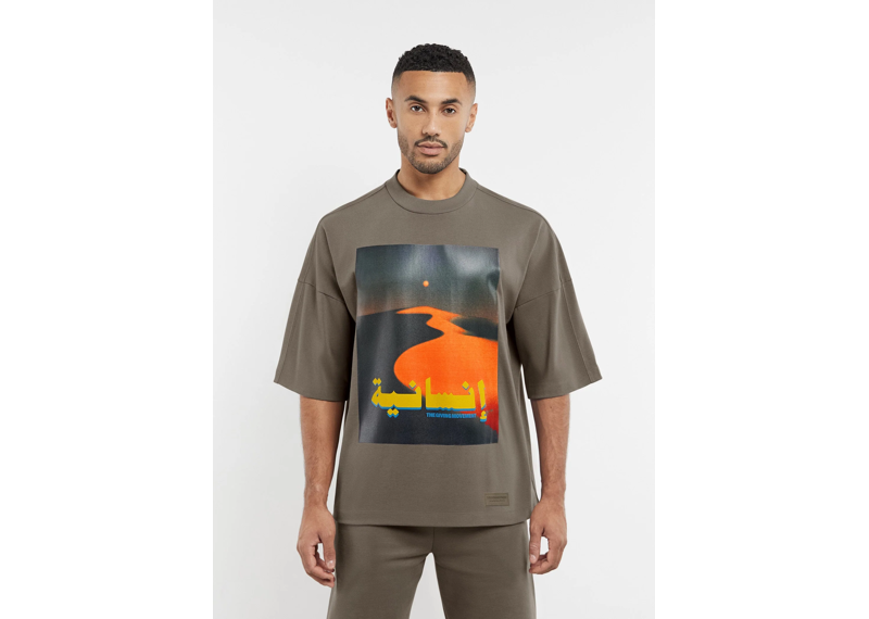 The Giving Movement Super Oversized Sand Dunes T-Shirt - Truffle