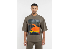 The Giving Movement Super Oversized Sand Dunes T-Shirt - Truffle