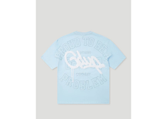 Geedup Co Proud To Be A Problem T-Shirt - Cool Blue/White